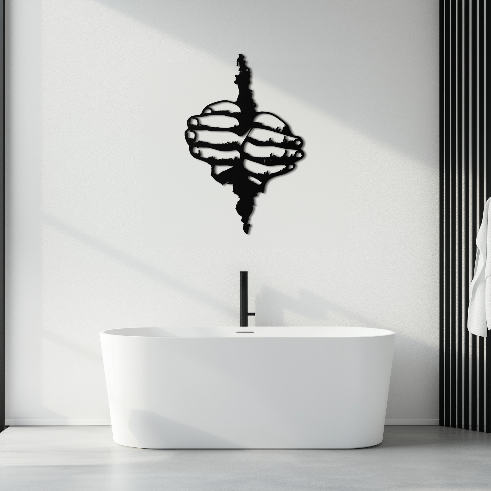 Freedom Hands Silhouette Metal Wall Art – Black Steel Inspirational Home Decor- KAF488