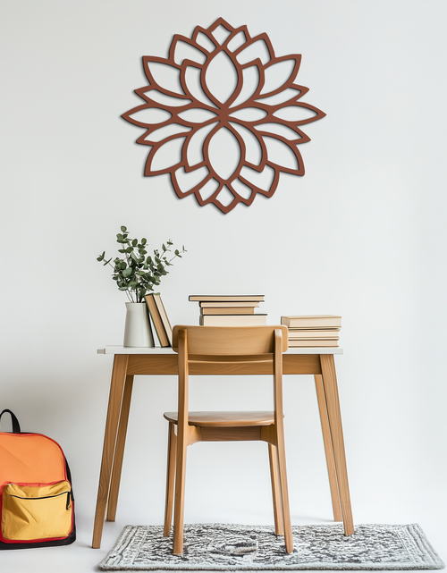 Load image into Gallery viewer, Lotus Flower Silhouette Metal Wall Art – Elegant Black Zen Decor for Home or Office- KAF525
