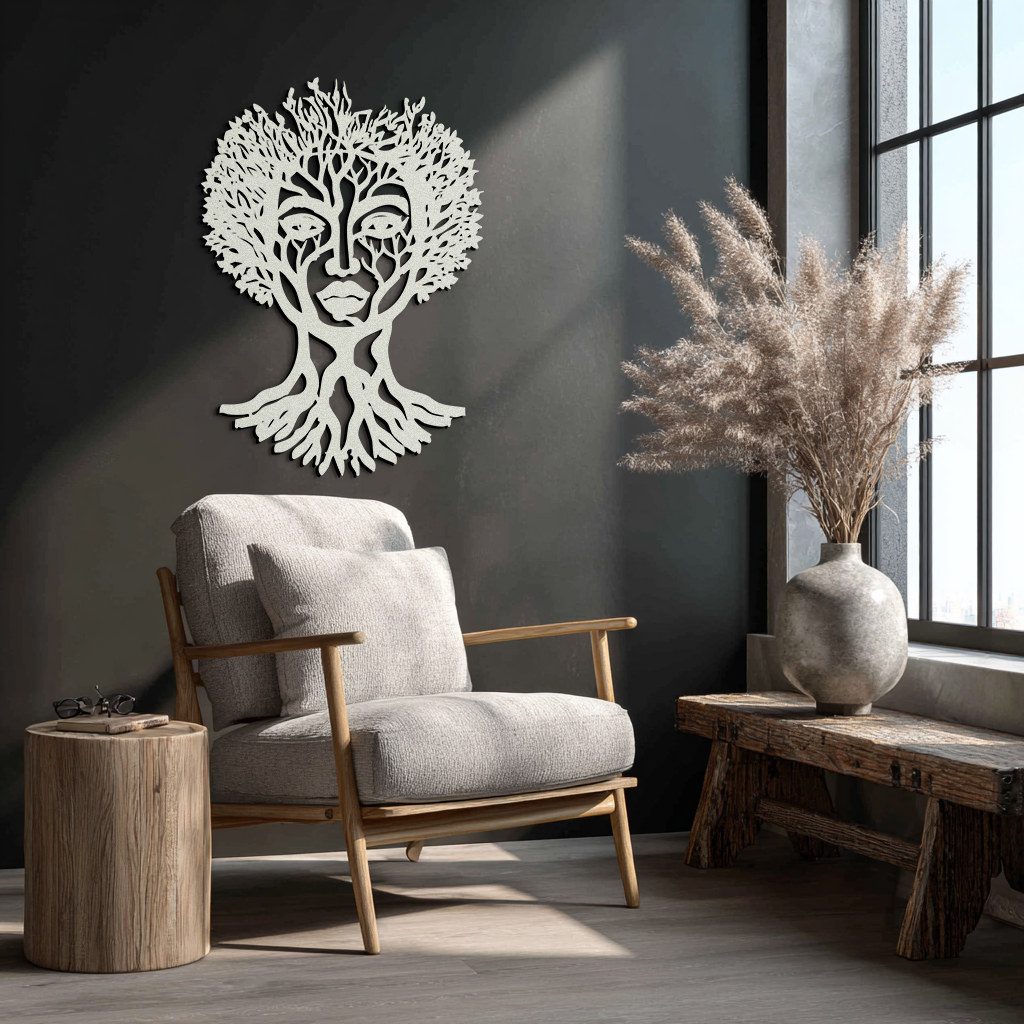 Monstera Leaf Trio Metal Wall Art – Modern Botanical Black Wall Decor- KAF554