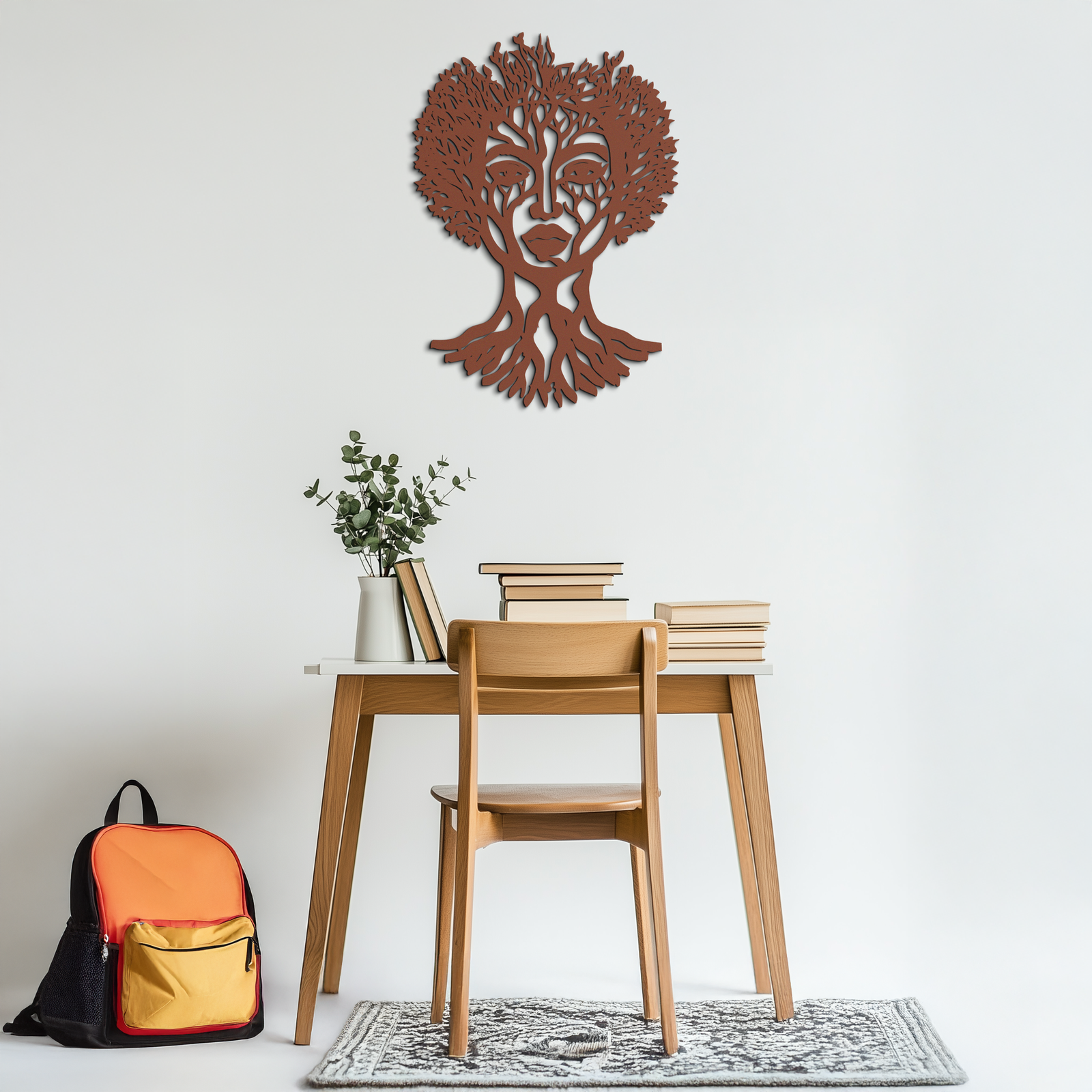 Monstera Leaf Trio Metal Wall Art – Modern Botanical Black Wall Decor- KAF554