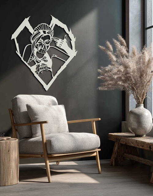 Load image into Gallery viewer, League of Legends Jinx Metal Wall Art – LOL Character Black Metal Decor- KAF560