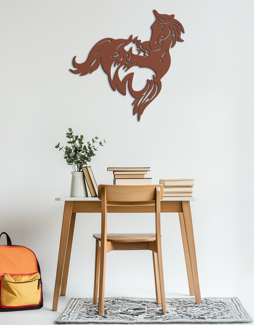 Load image into Gallery viewer, Abstract Wild Horses Metal Wall Art – Dynamic Horse Silhouette Decor- KAF569