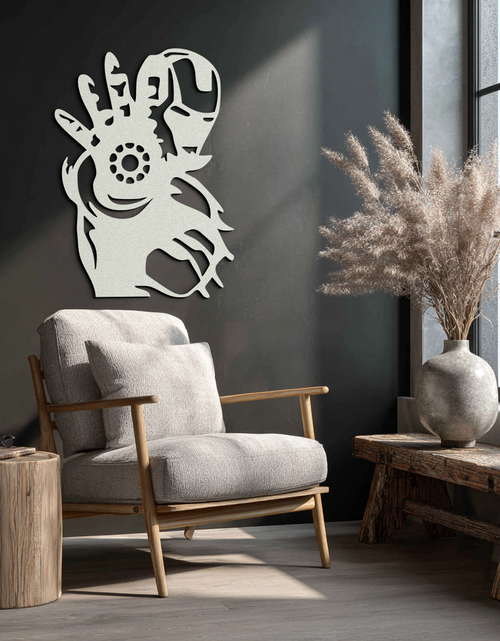 Load image into Gallery viewer, Iron Man Hand Gesture Silhouette Metal Wall Art – Superhero Home Decor- KAF573