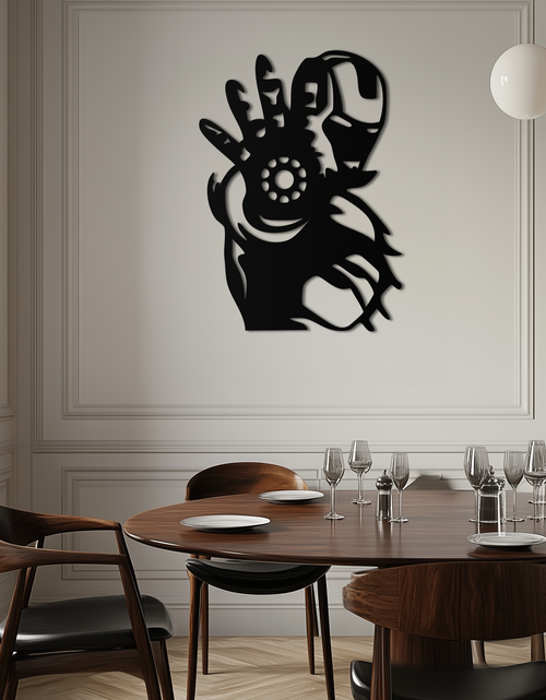 Load image into Gallery viewer, Iron Man Hand Gesture Silhouette Metal Wall Art – Superhero Home Decor- KAF573