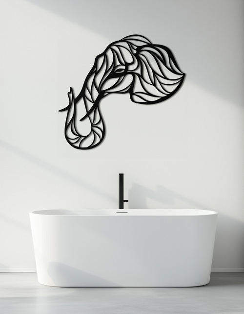 Load image into Gallery viewer, Geometric Elephant Head Metal Wall Art – Modern Animal Home Decor- KAF574