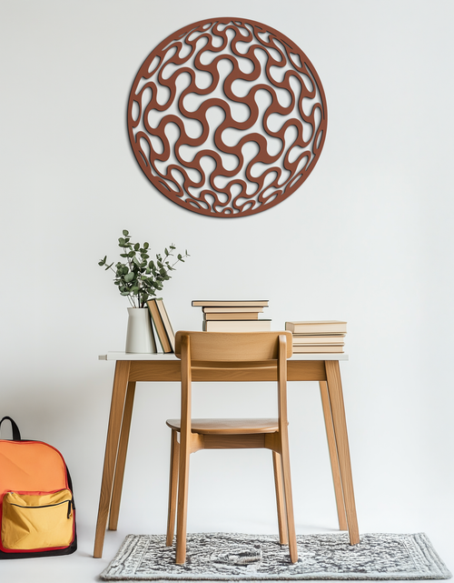 Load image into Gallery viewer, Abstract Sphere Pattern Metal Wall Art – Modern Round Geometric Decor for Home or Office - KAF585