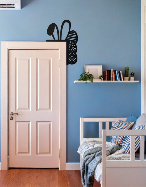Load image into Gallery viewer, Easter Bunny Corner Metal Wall Art – Festive Rabbit Ear and Egg Decor Accent- KAF606