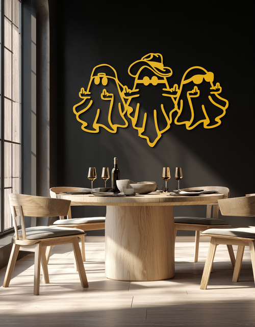 Load image into Gallery viewer, Funny Gangster Ghosts Metal Wall Art – Halloween Cool Spirits Decor-KAF613