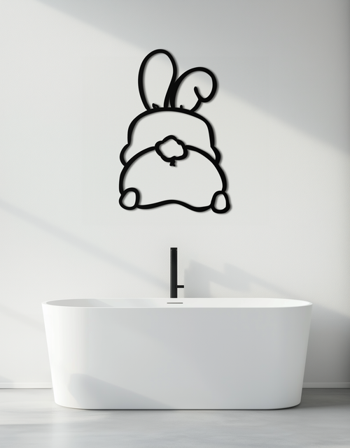 Load image into Gallery viewer, Funny Bunny Butt Metal Wall Art – Playful Easter Rabbit Decor- KAF622