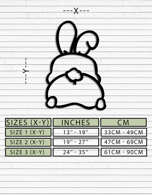 Load image into Gallery viewer, Funny Bunny Butt Metal Wall Art – Playful Easter Rabbit Decor- KAF622