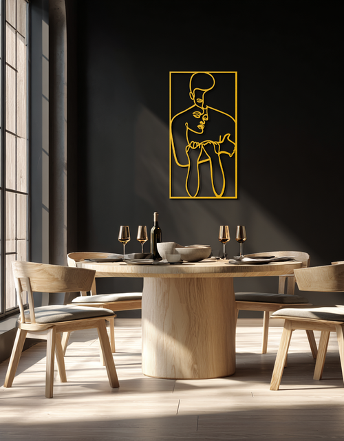 Load image into Gallery viewer, act Couple Line Art Metal Wall Decor Abstr– Modern Minimalist Love Artwork- KAF625