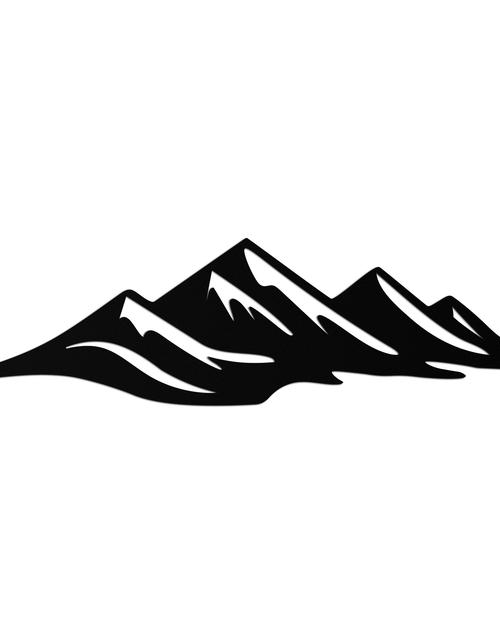 Load image into Gallery viewer, Mountain Silhouette Metal Wall Art – Horizontal Nature-Inspired Panel Decor- KAF627