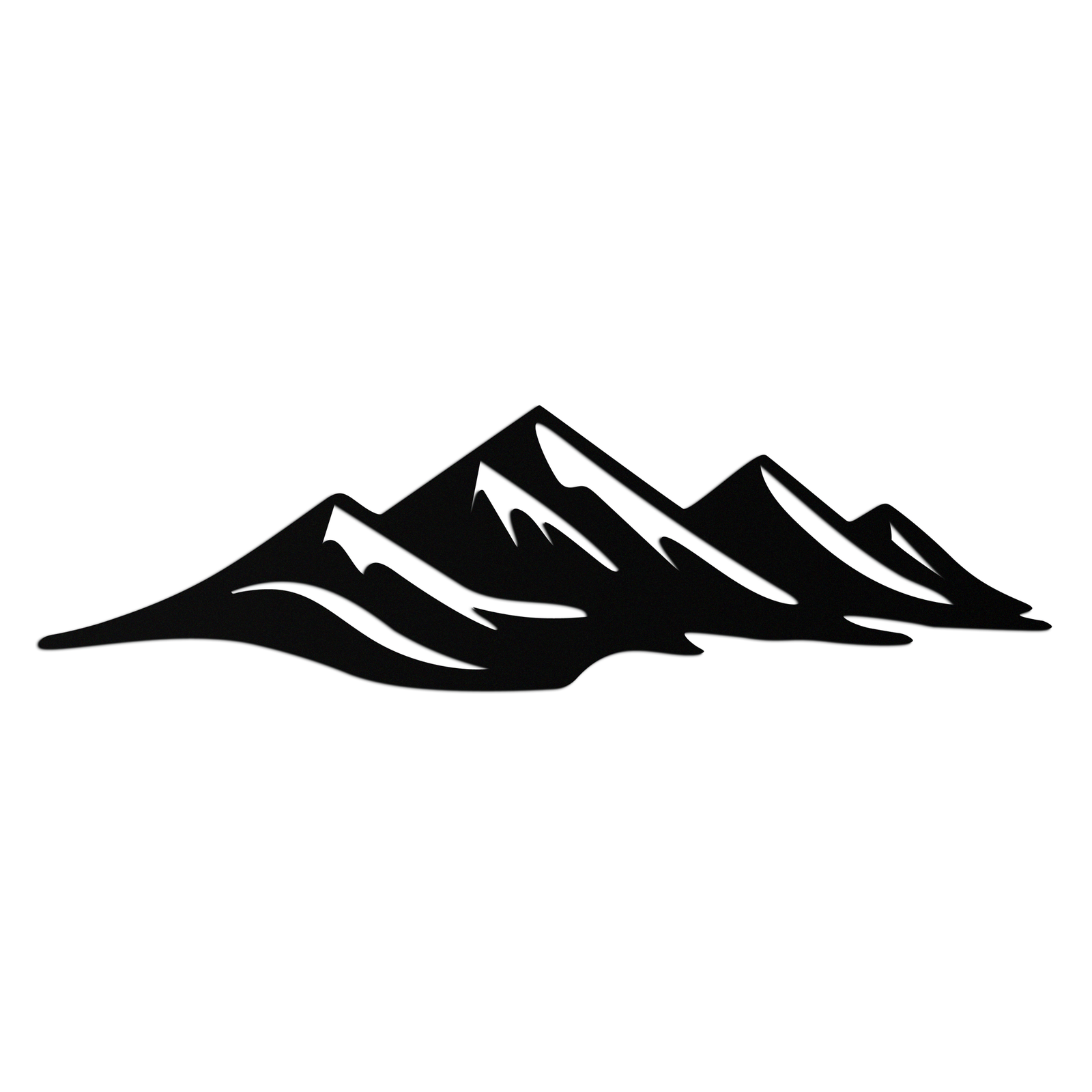 Mountain Silhouette Metal Wall Art – Horizontal Nature-Inspired Panel Decor- KAF627