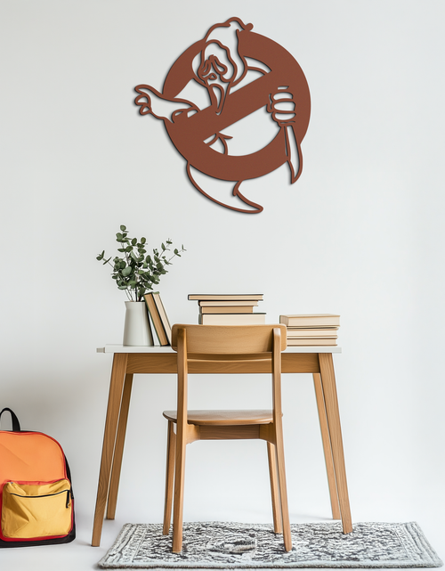 Load image into Gallery viewer, Ghost Scream Inspired Metal Wall Art – Horror Comedy Themed Home Decor Panel- KAF638