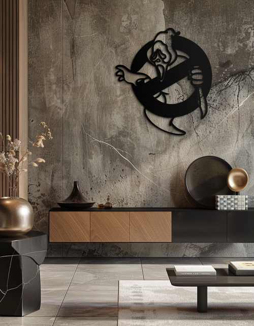 Load image into Gallery viewer, Ghost Scream Inspired Metal Wall Art – Horror Comedy Themed Home Decor Panel- KAF638