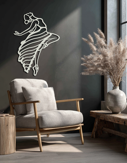 Load image into Gallery viewer, Dancing Woman Metal Wall Art – Graceful Silhouette Décor for Artistic Spaces- KAF648