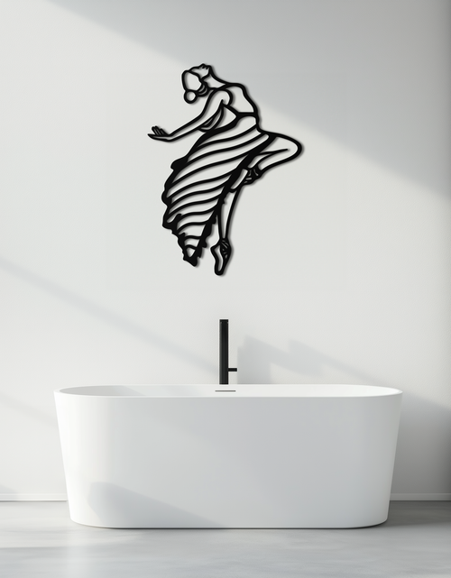 Load image into Gallery viewer, Dancing Woman Metal Wall Art – Graceful Silhouette Décor for Artistic Spaces- KAF648