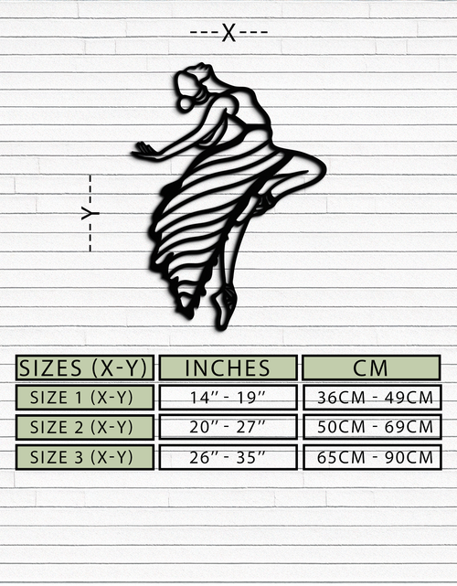 Load image into Gallery viewer, Dancing Woman Metal Wall Art – Graceful Silhouette Décor for Artistic Spaces- KAF648