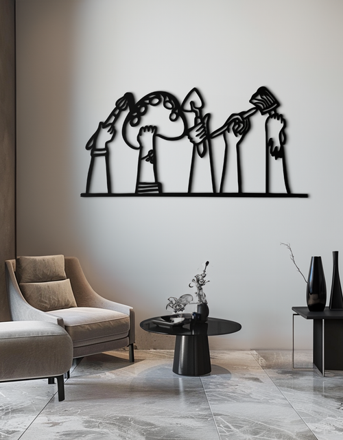 Load image into Gallery viewer, Paint Brushes Metal Wall Art – Creative Studio Decor for Artists and Art Lovers- KAF652