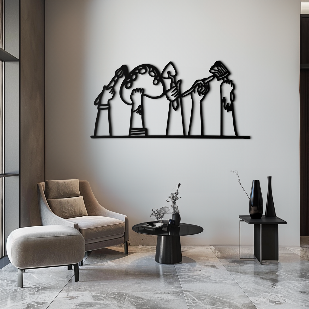 Paint Brushes Metal Wall Art – Creative Studio Decor for Artists and Art Lovers- KAF652