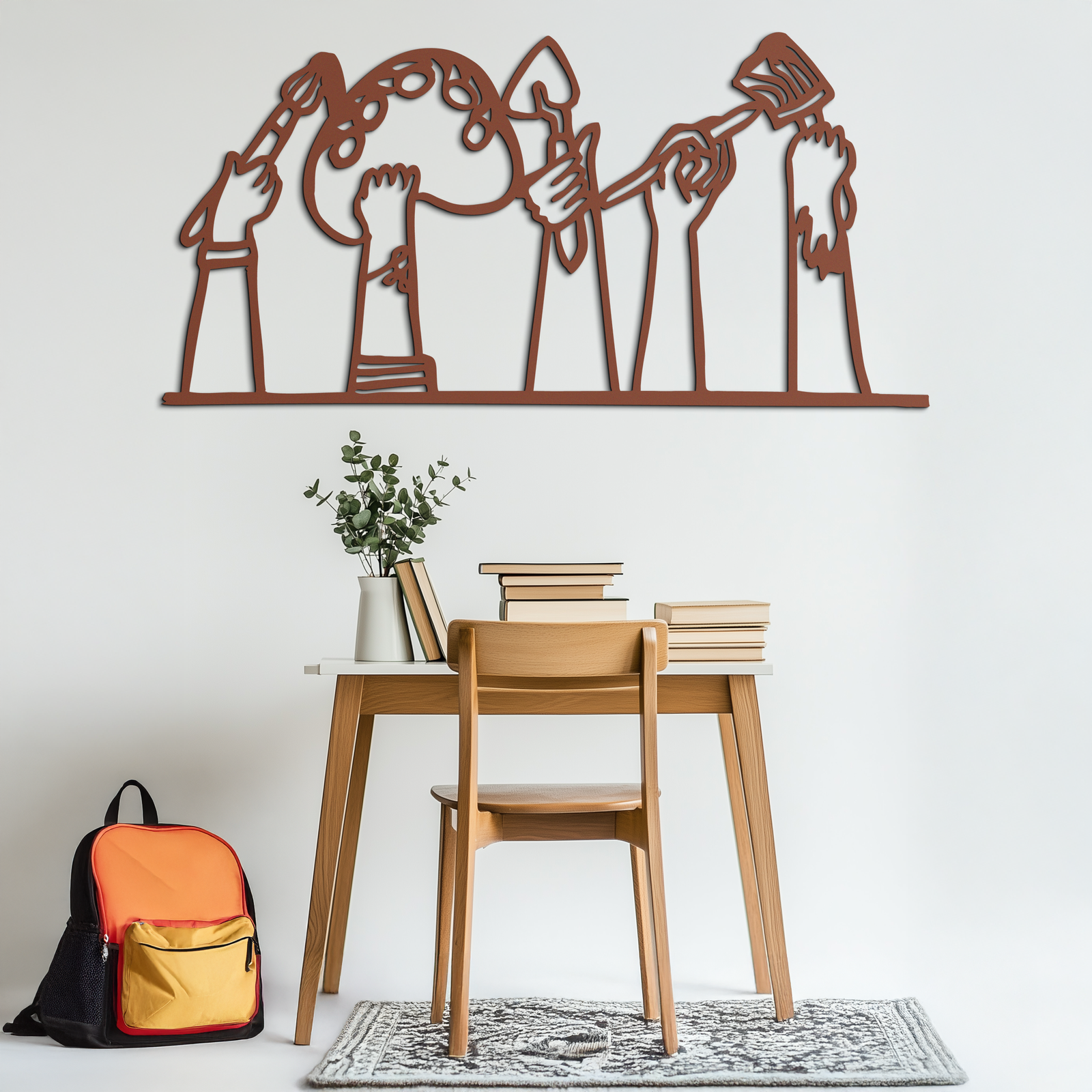 Paint Brushes Metal Wall Art – Creative Studio Decor for Artists and Art Lovers- KAF652