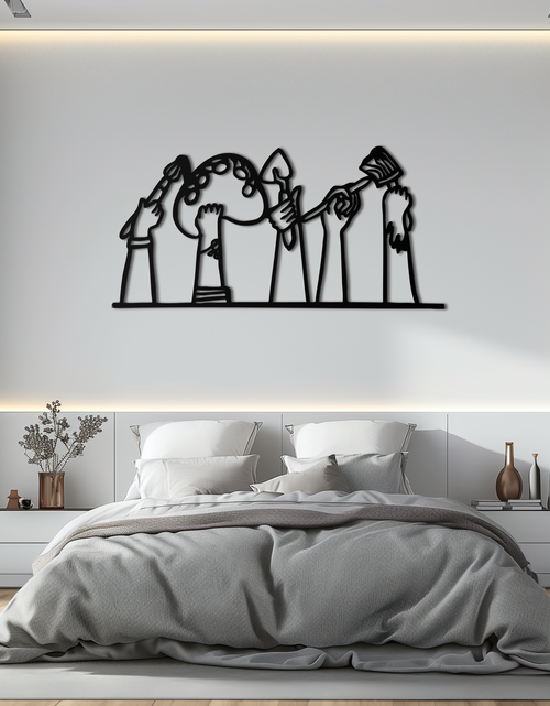 Load image into Gallery viewer, Paint Brushes Metal Wall Art – Creative Studio Decor for Artists and Art Lovers- KAF652