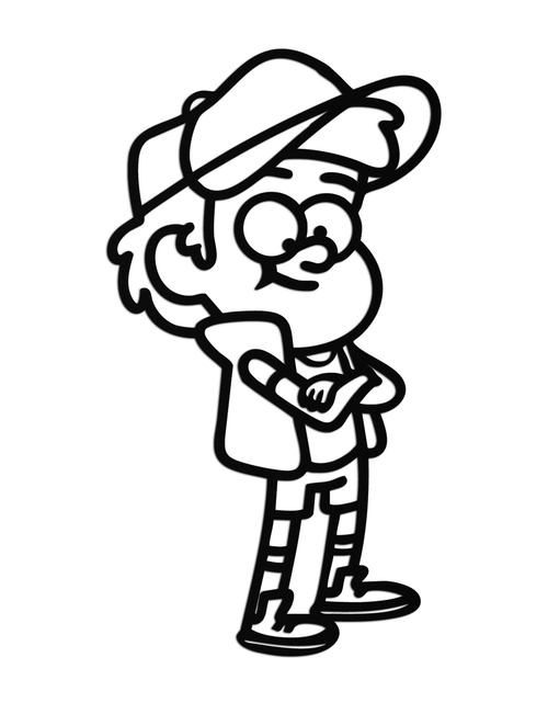 Load image into Gallery viewer, Dipper Pines Metal Wall Art – Gravity Falls-Inspired Silhouette for Fans and Collectors- KAF654