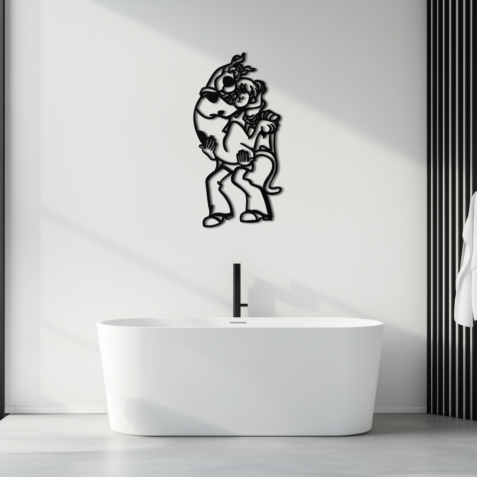 Shaggy Metal Wall Art – Scooby-Doo-Inspired Silhouette for Cartoon Fans- KAF656