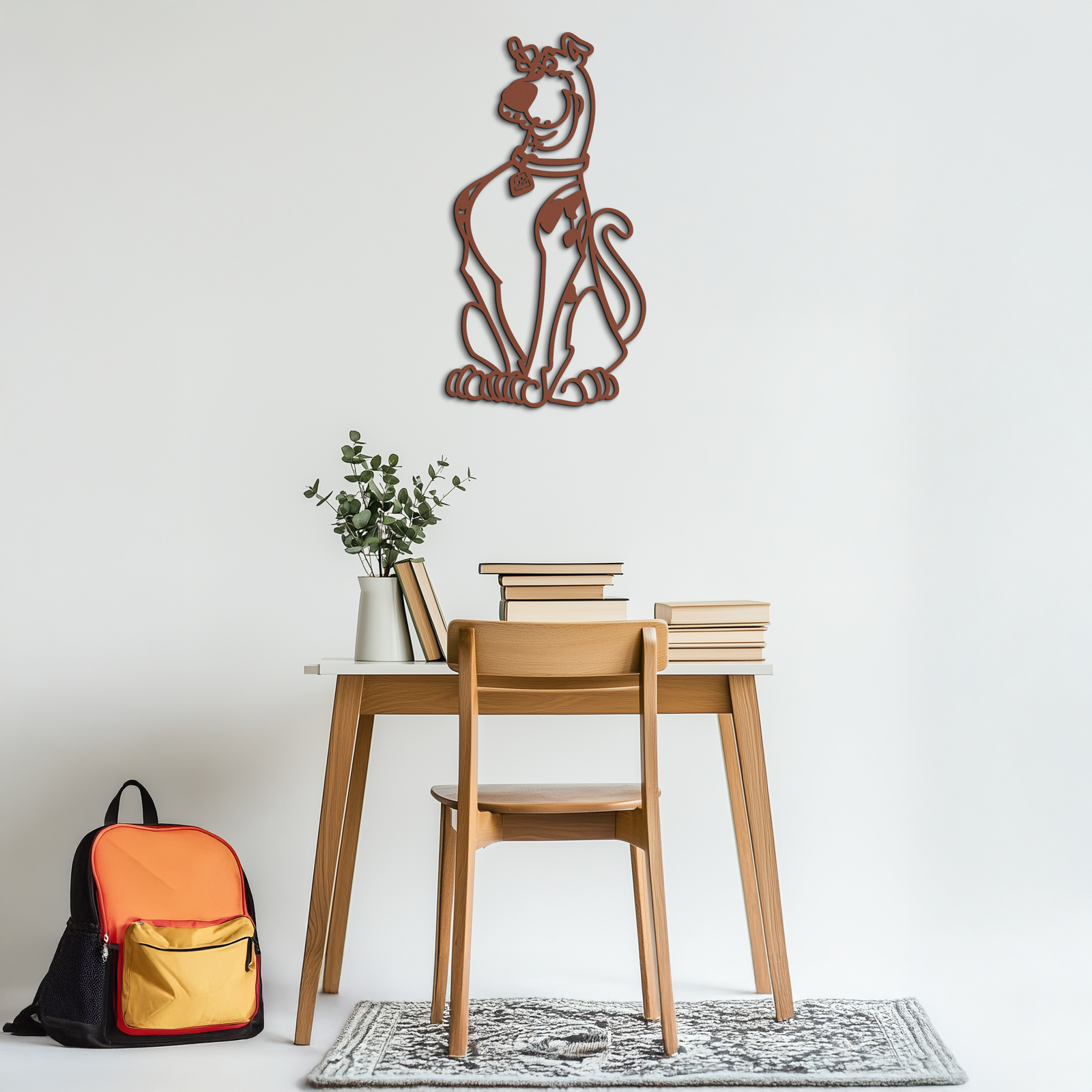 Scooby-Doo Metal Wall Art – Iconic Cartoon Character Silhouette for Fans- KAF657
