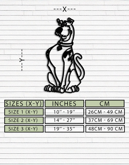 Load image into Gallery viewer, Scooby-Doo Metal Wall Art – Iconic Cartoon Character Silhouette for Fans- KAF657