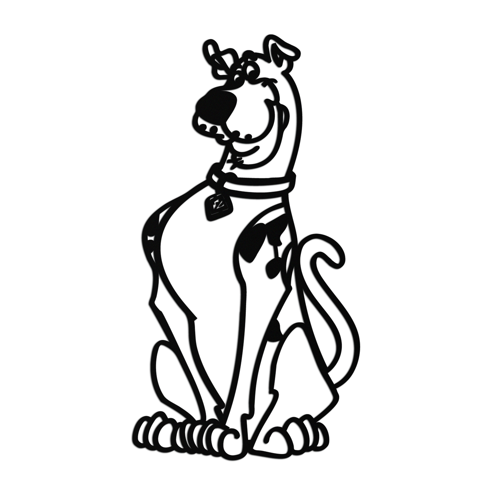 Scooby-Doo Metal Wall Art – Iconic Cartoon Character Silhouette for Fans- KAF657