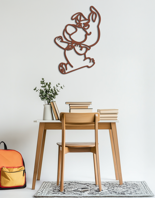 Load image into Gallery viewer, Scrappy-Doo Metal Wall Art – Playful Cartoon Character Silhouette for Fans- KAF658