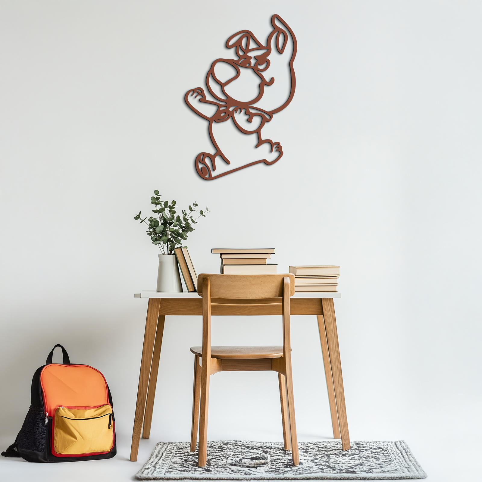 Scrappy-Doo Metal Wall Art – Playful Cartoon Character Silhouette for Fans- KAF658