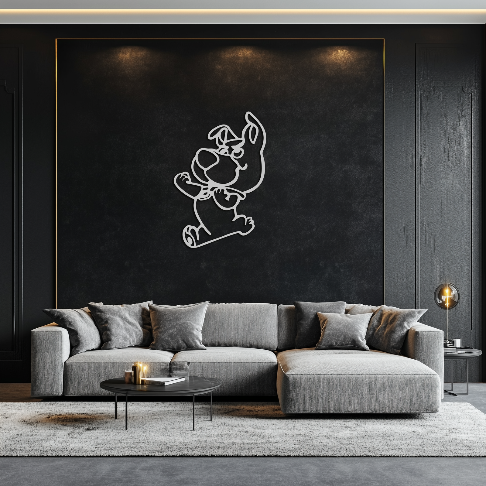 Scrappy-Doo Metal Wall Art – Playful Cartoon Character Silhouette for Fans- KAF658