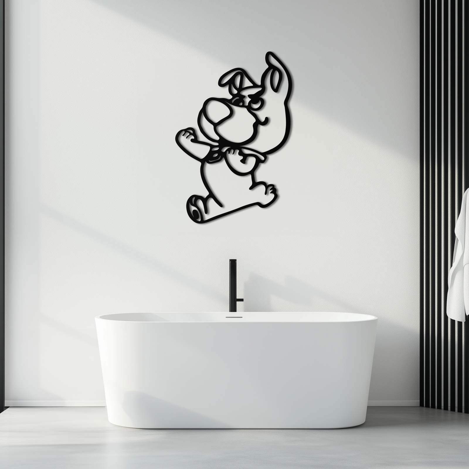 Scrappy-Doo Metal Wall Art – Playful Cartoon Character Silhouette for Fans- KAF658
