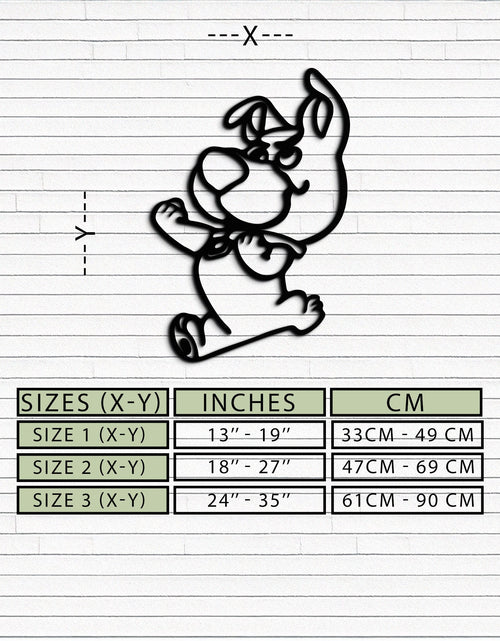 Load image into Gallery viewer, Scrappy-Doo Metal Wall Art – Playful Cartoon Character Silhouette for Fans- KAF658