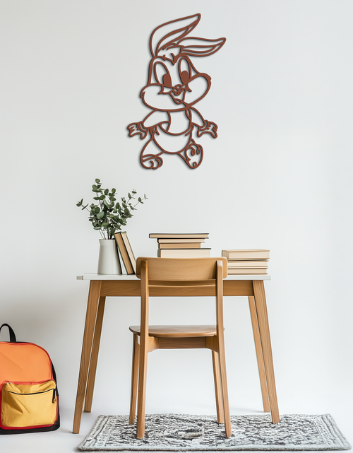 Load image into Gallery viewer, Baby Bugs Bunny Metal Wall Art – Classic Cartoon Character Silhouette for Fans- KAF659