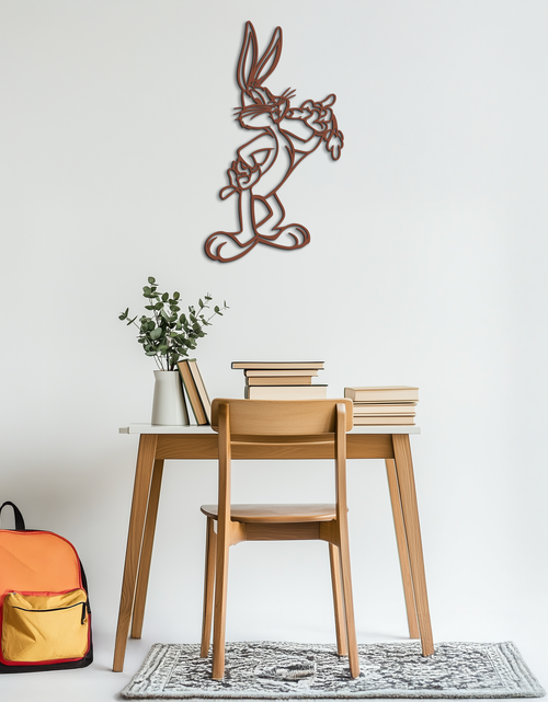 Load image into Gallery viewer, Bugs Bunny Metal Wall Art – Iconic Cartoon Character Silhouette for Fans- KAF660