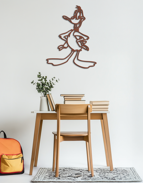 Load image into Gallery viewer, Daffy Duck Metal Wall Art – Classic Cartoon Character Silhouette for Fans- KAF663