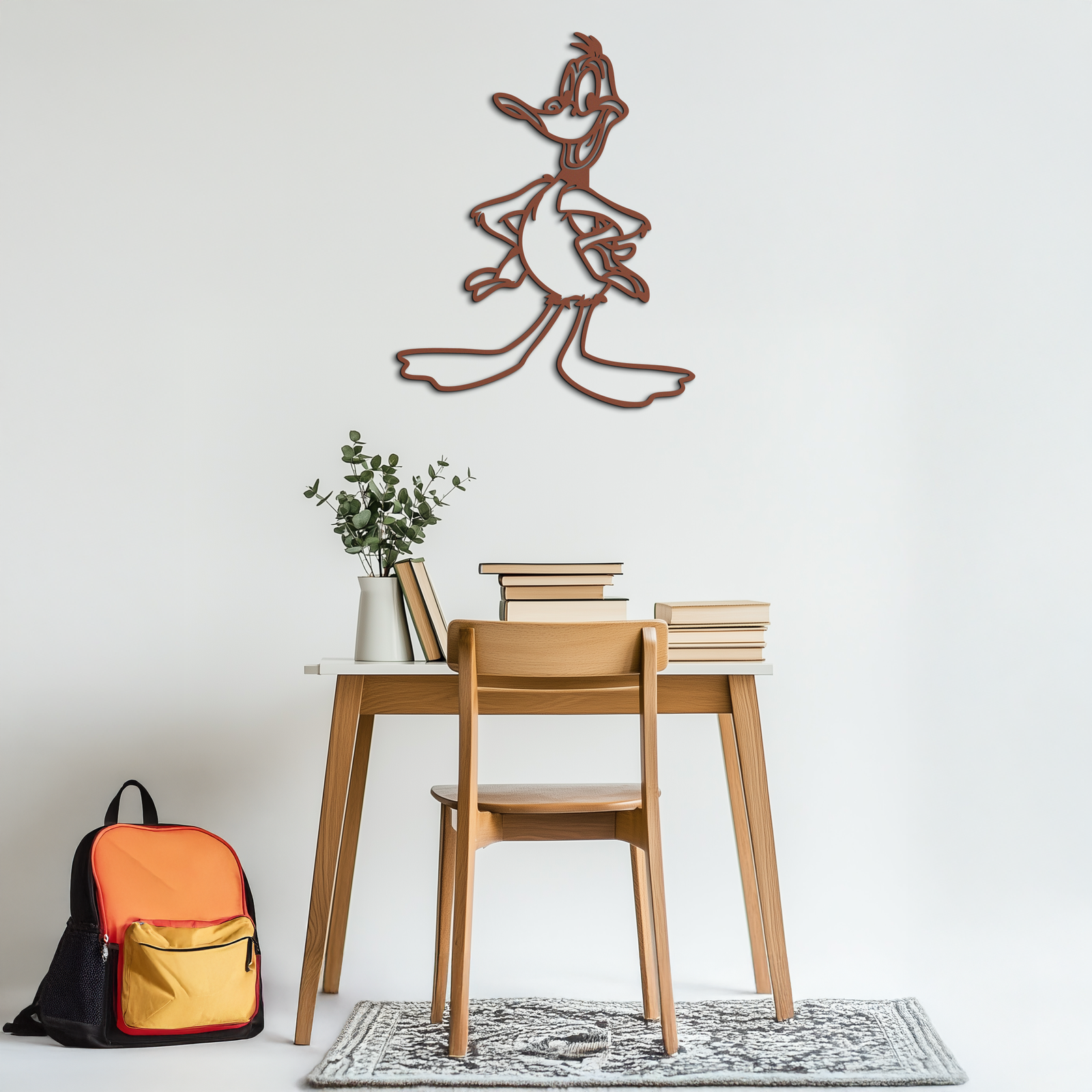 Daffy Duck Metal Wall Art – Classic Cartoon Character Silhouette for Fans- KAF663