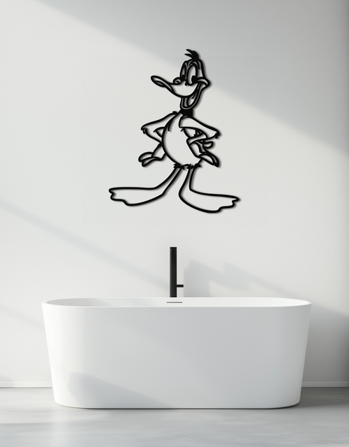 Load image into Gallery viewer, Daffy Duck Metal Wall Art – Classic Cartoon Character Silhouette for Fans- KAF663