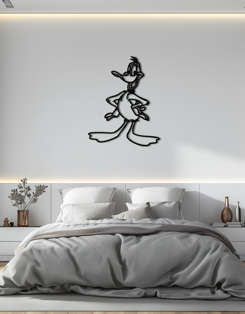 Load image into Gallery viewer, Daffy Duck Metal Wall Art – Classic Cartoon Character Silhouette for Fans- KAF663