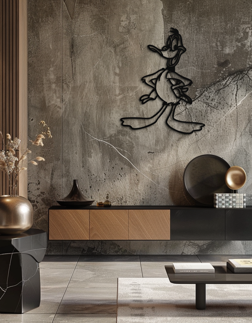 Load image into Gallery viewer, Daffy Duck Metal Wall Art – Classic Cartoon Character Silhouette for Fans- KAF663