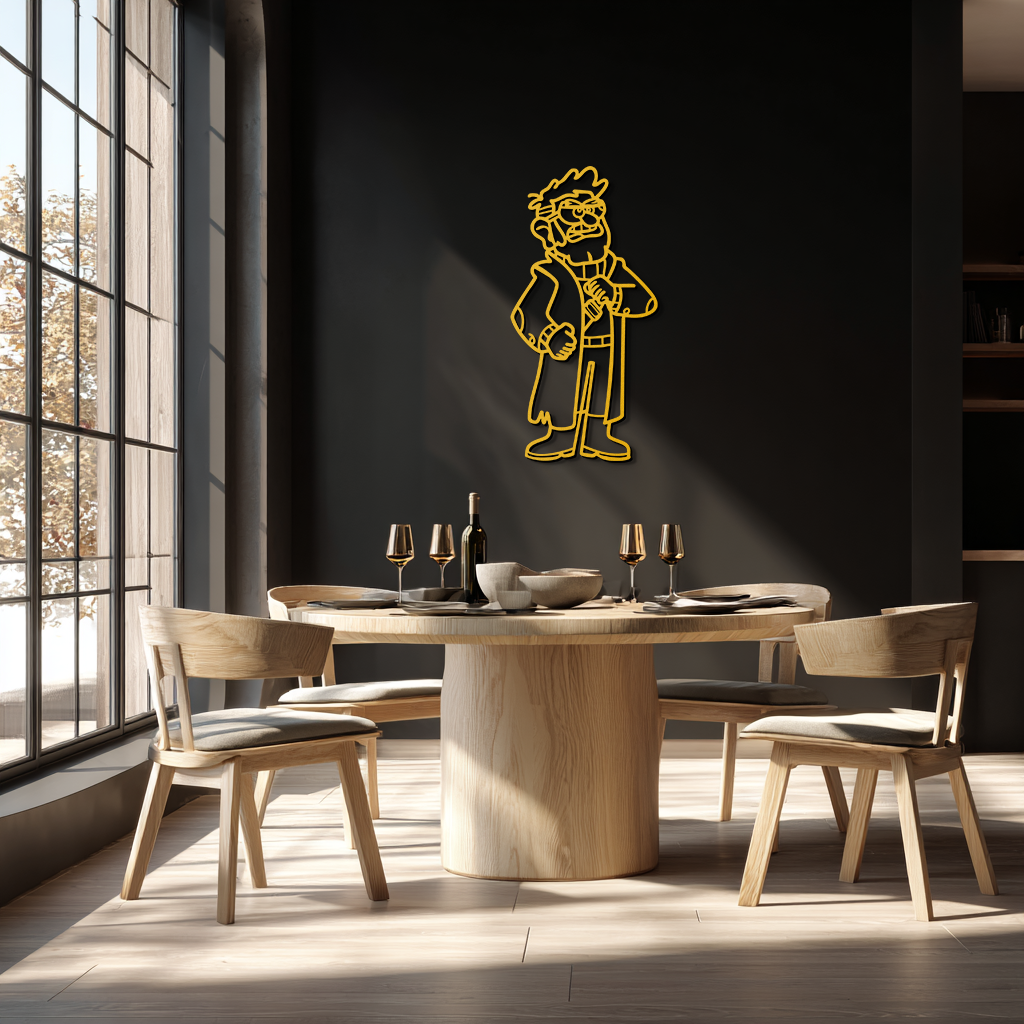 Stanford Pines Metal Wall Art – Gravity Falls-Inspired Silhouette for Fans- KAF664