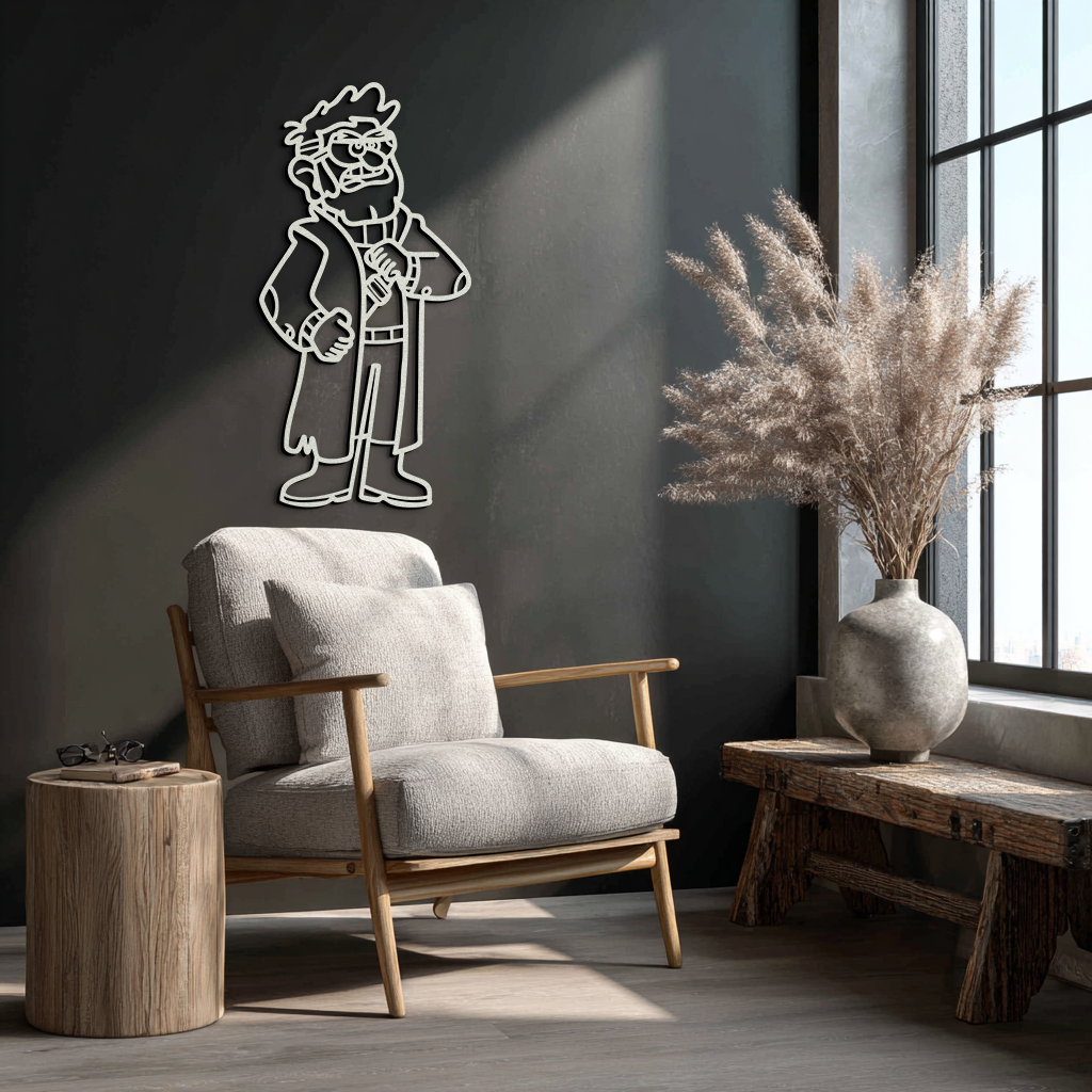 Stanford Pines Metal Wall Art – Gravity Falls-Inspired Silhouette for Fans- KAF664