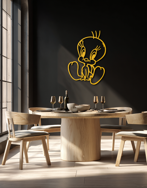 Load image into Gallery viewer, Tweety Bird Metal Wall Art – Classic Cartoon Character Silhouette for Fans- KAF666