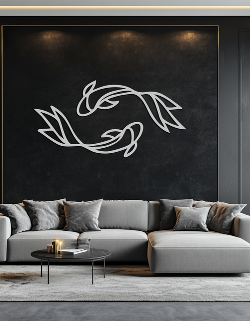 Load image into Gallery viewer, Koi Fish Metal Wall Art – Elegant Silhouette Design for Nature Lovers- KAF667