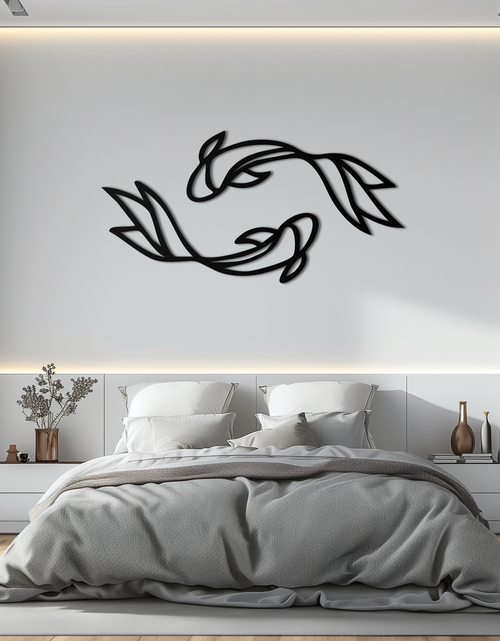 Load image into Gallery viewer, Koi Fish Metal Wall Art – Elegant Silhouette Design for Nature Lovers- KAF667