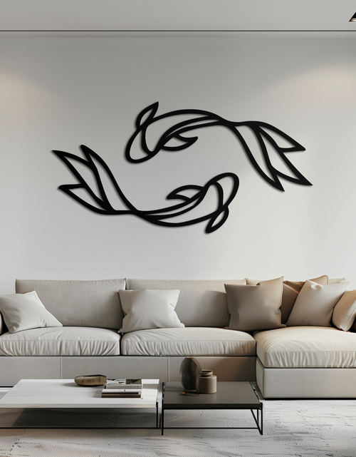 Load image into Gallery viewer, Koi Fish Metal Wall Art – Elegant Silhouette Design for Nature Lovers- KAF667