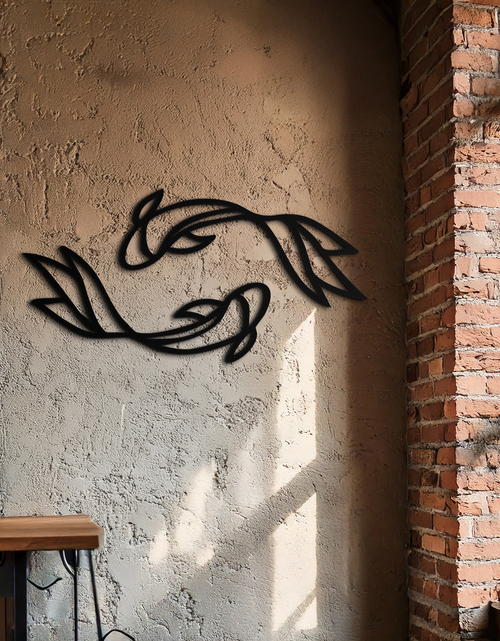 Load image into Gallery viewer, Koi Fish Metal Wall Art – Elegant Silhouette Design for Nature Lovers- KAF667